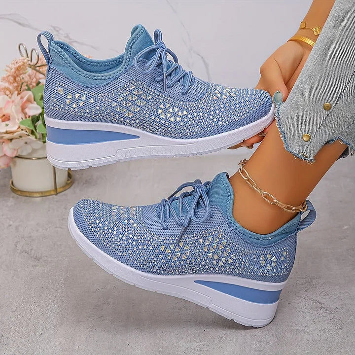 Astrid – Ortopædiske sneakers med funklende rhinsten