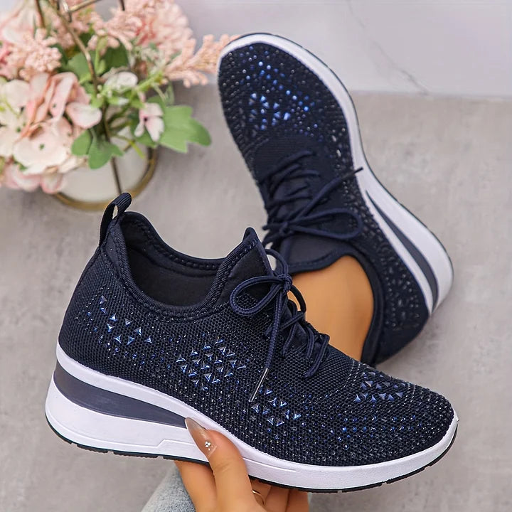 Astrid – Ortopædiske sneakers med funklende rhinsten