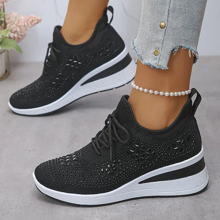 Astrid – Ortopædiske sneakers med funklende rhinsten