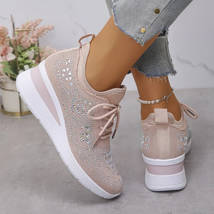 Astrid – Ortopædiske sneakers med funklende rhinsten