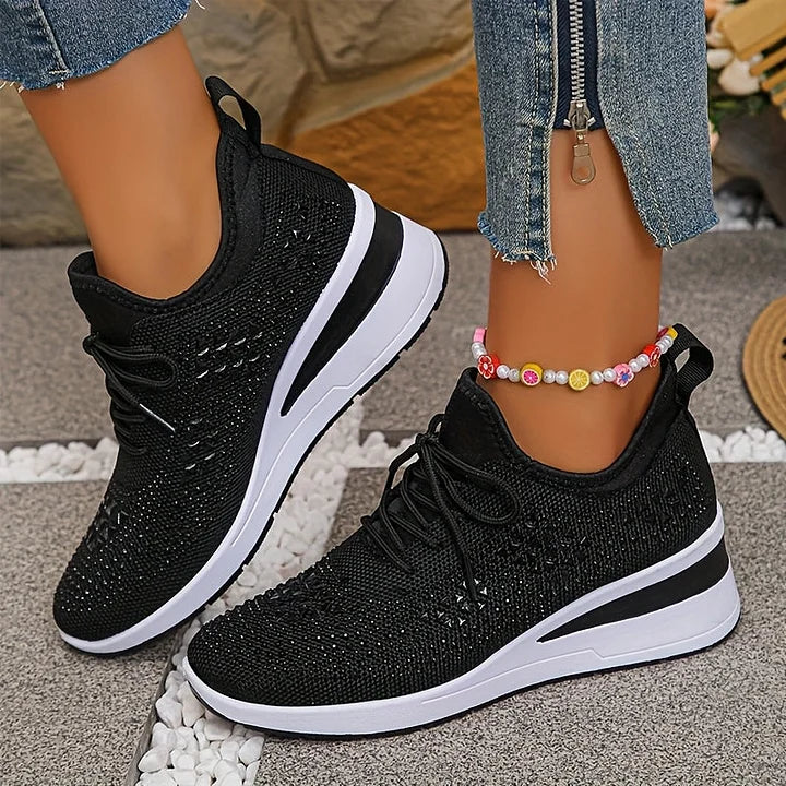 Astrid – Ortopædiske sneakers med funklende rhinsten