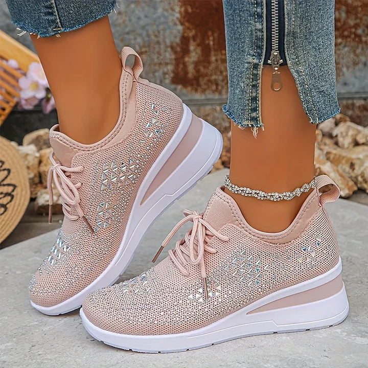 Astrid – Ortopædiske sneakers med funklende rhinsten