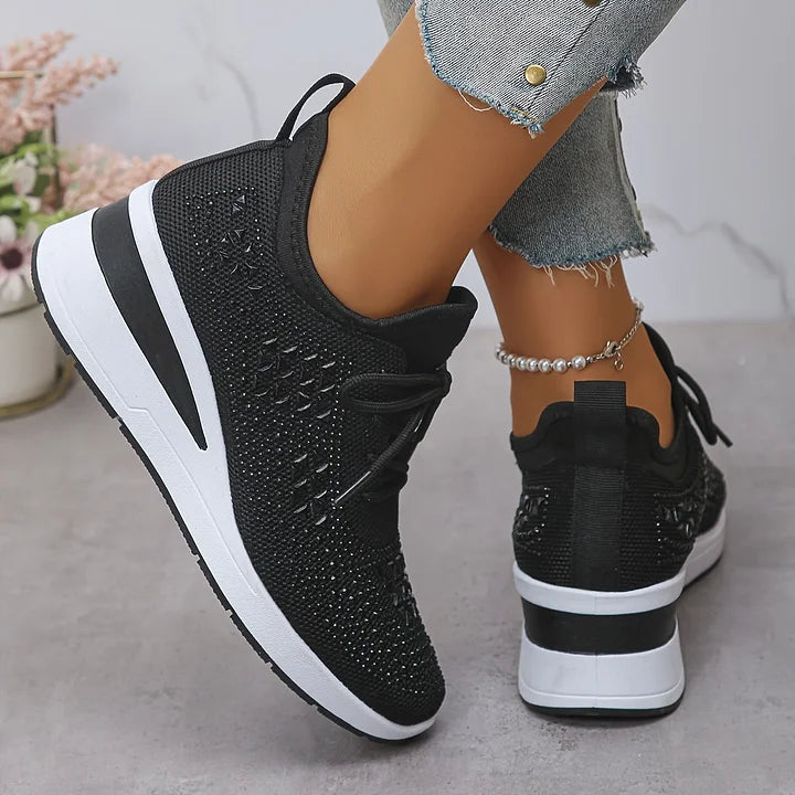 Astrid – Ortopædiske sneakers med funklende rhinsten