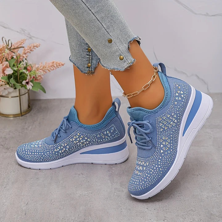 Astrid – Ortopædiske sneakers med funklende rhinsten