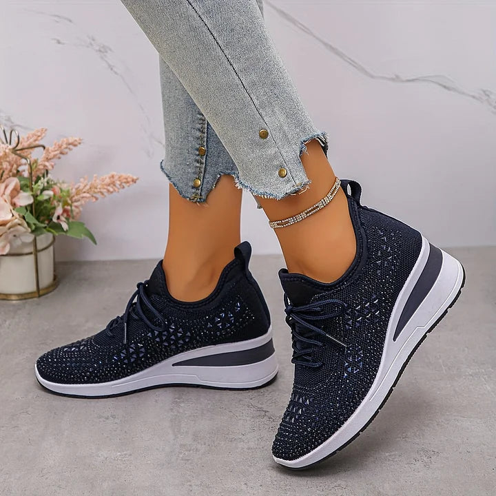 Astrid – Ortopædiske sneakers med funklende rhinsten