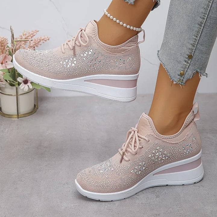 Astrid – Ortopædiske sneakers med funklende rhinsten