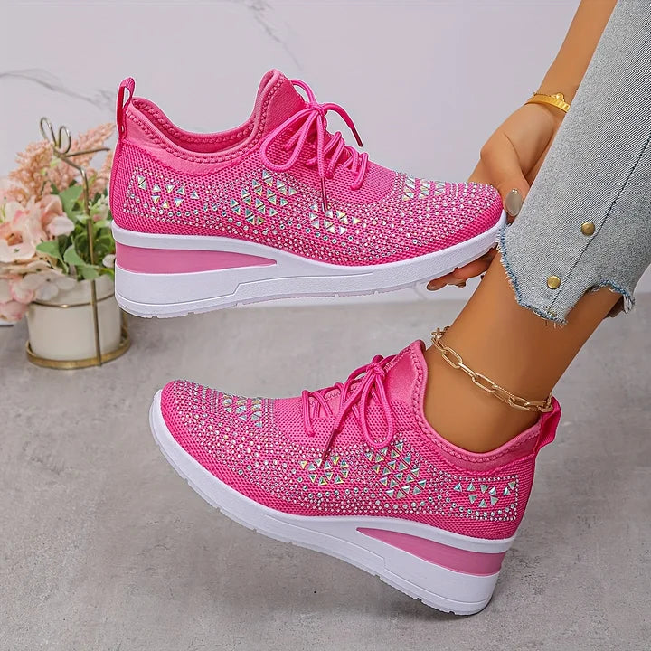 Astrid – Ortopædiske sneakers med funklende rhinsten