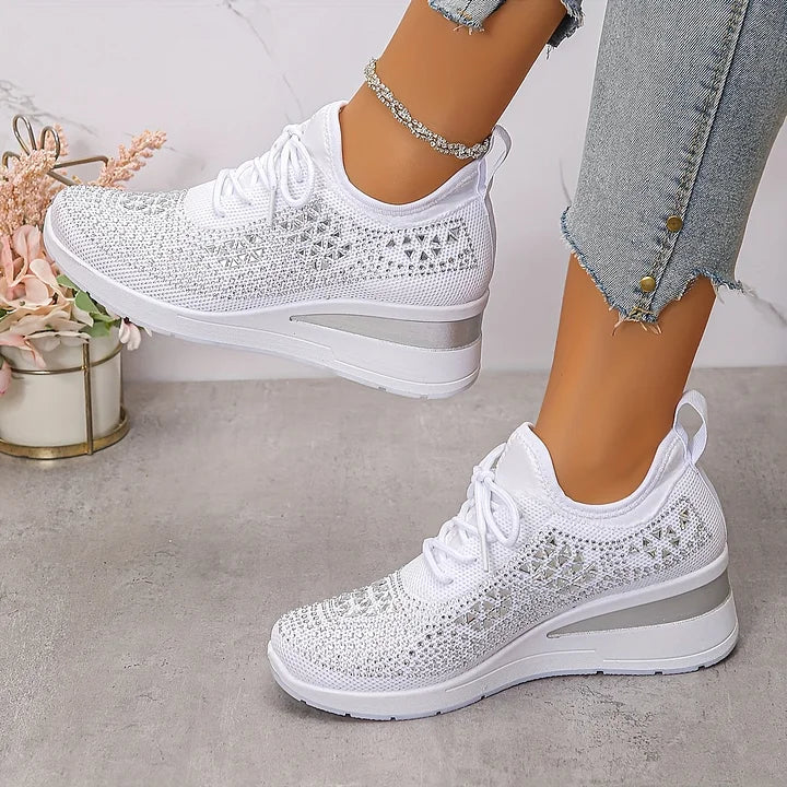 Astrid – Ortopædiske sneakers med funklende rhinsten