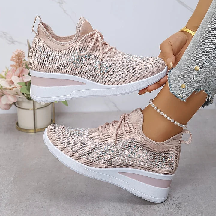 Astrid – Ortopædiske sneakers med funklende rhinsten
