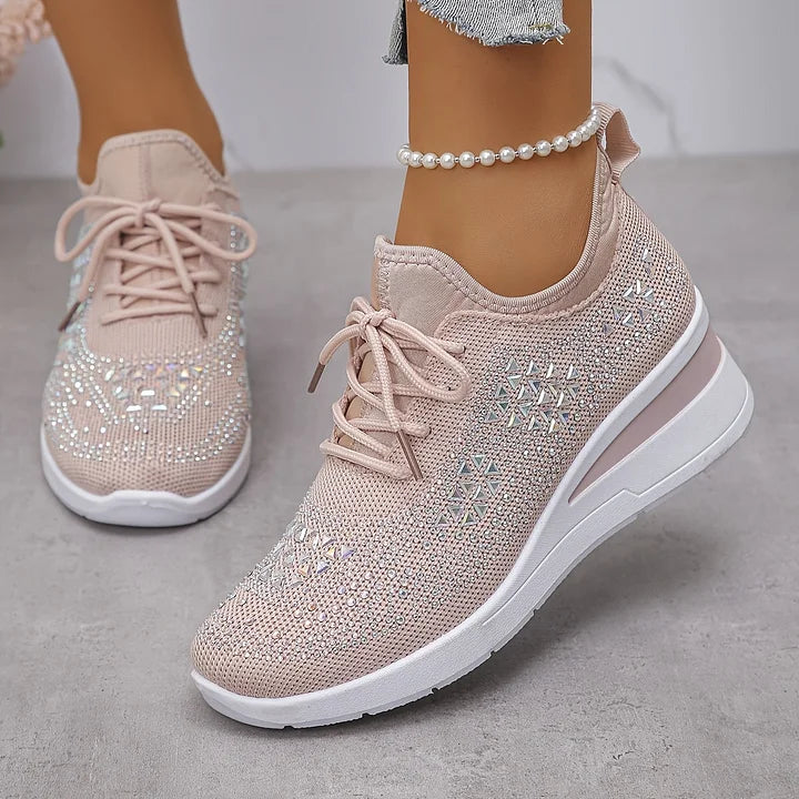 Astrid – Ortopædiske sneakers med funklende rhinsten