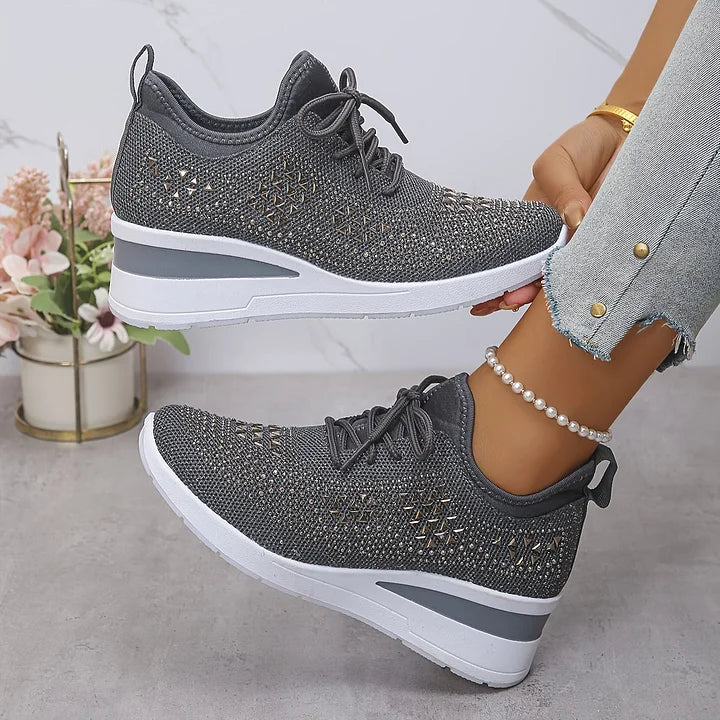Astrid – Ortopædiske sneakers med funklende rhinsten