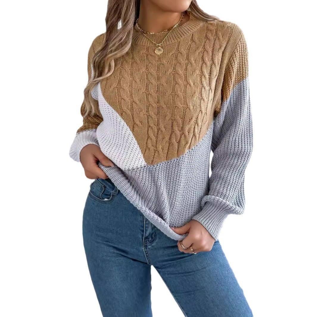 Isla | Contrast Knit Sweater