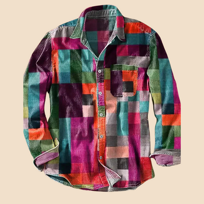 Lenoir | Vintage regnbueskjorte