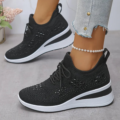Astrid – Ortopædiske sneakers med funklende rhinsten