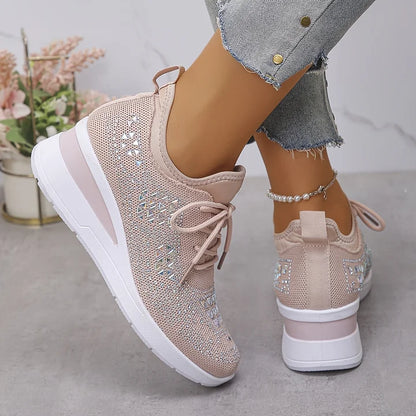 Astrid – Ortopædiske sneakers med funklende rhinsten