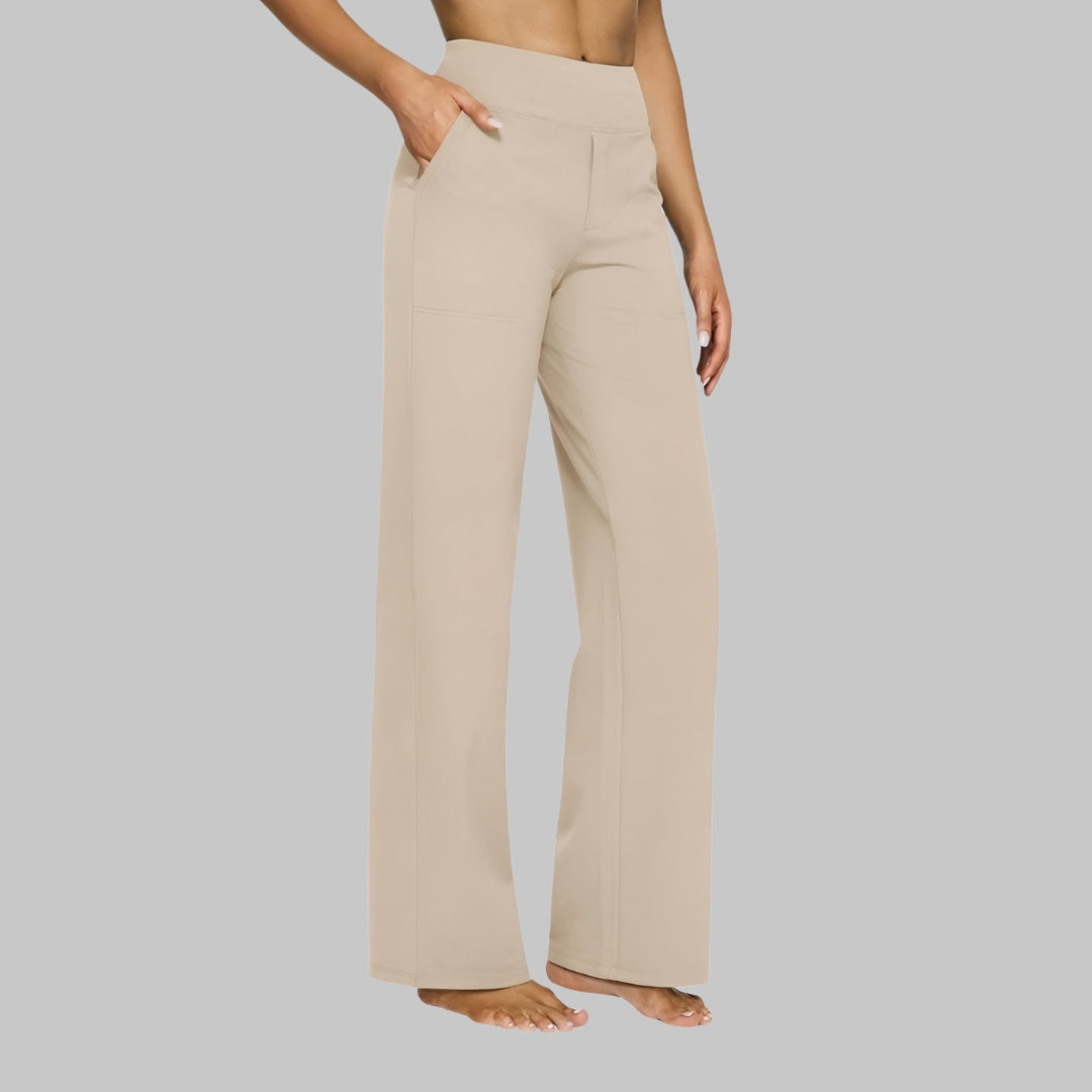 StrækBukser™ | Wide-Leg Strækbukser | Ubesværet Komfort