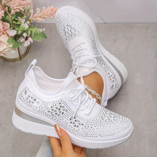 Astrid – Ortopædiske sneakers med funklende rhinsten