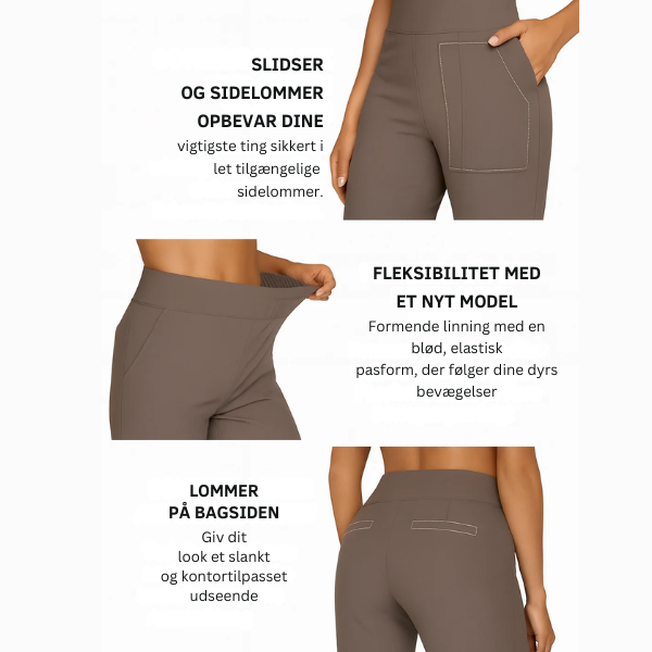 StrækBukser™ | Wide-Leg Strækbukser | Ubesværet Komfort