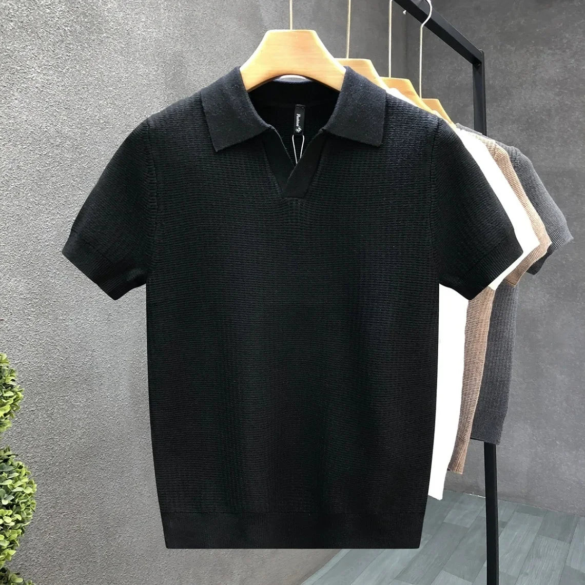 Åndbar strikket polo