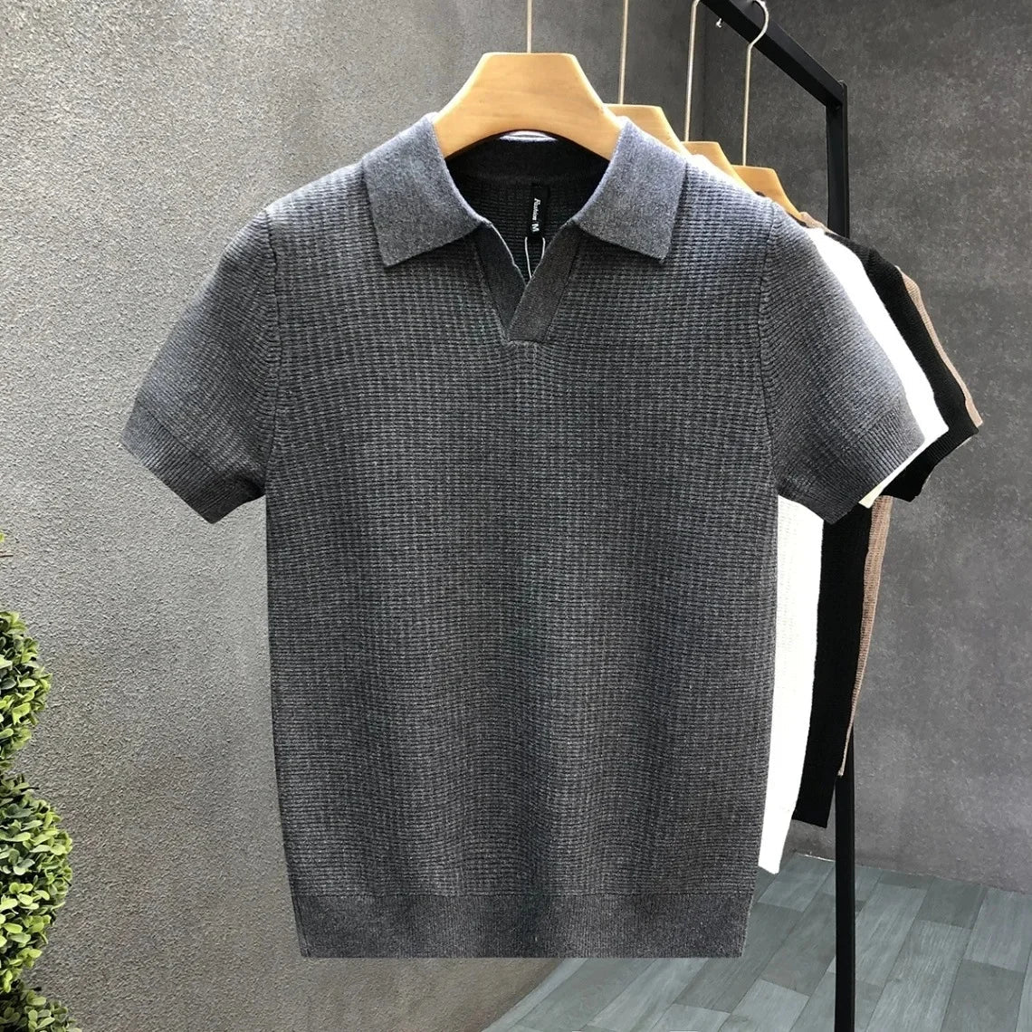 Åndbar strikket polo