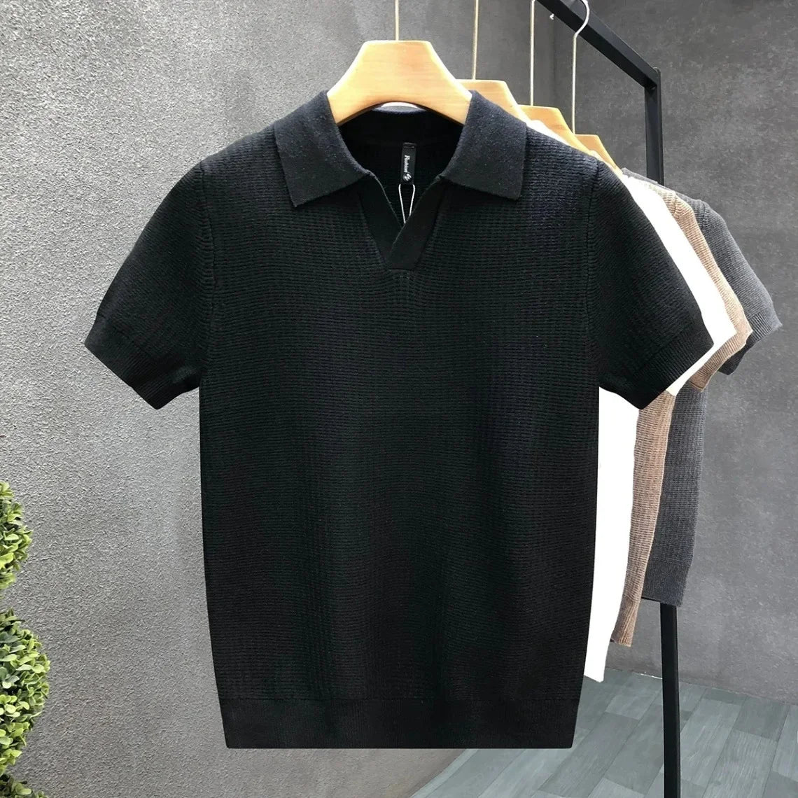 Åndbar strikket polo