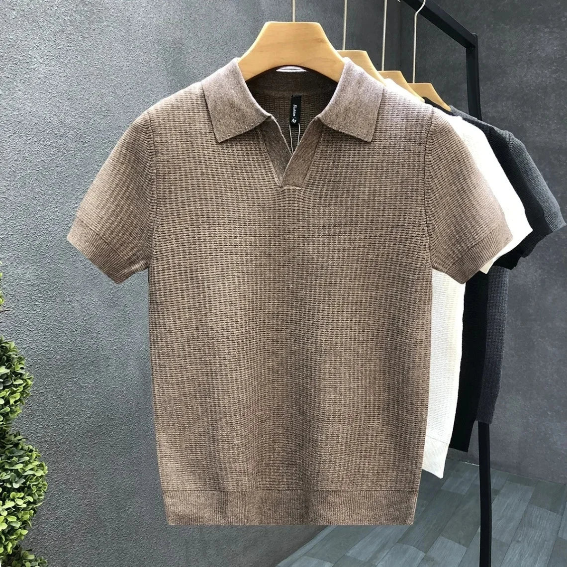 Åndbar strikket polo