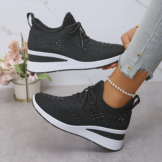 Astrid – Ortopædiske sneakers med funklende rhinsten