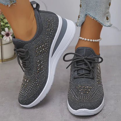 Astrid – Ortopædiske sneakers med funklende rhinsten