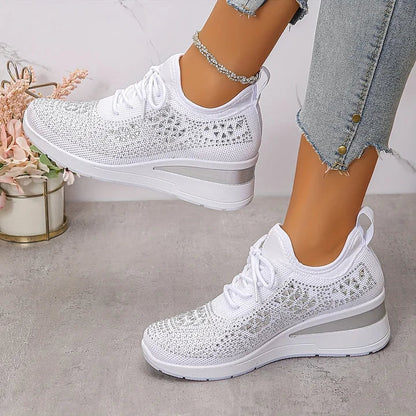 Astrid – Ortopædiske sneakers med funklende rhinsten